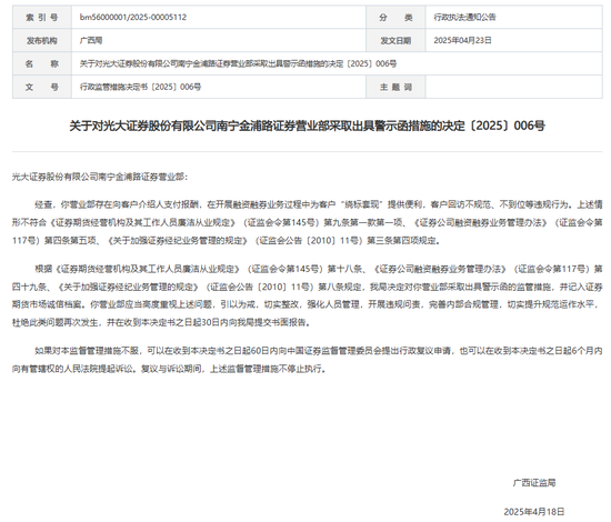 配资网上配资炒股 监管亮剑！光大证券老牌网点涉及绕标违规