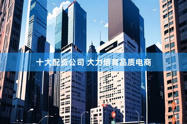 十大配资公司 大力培育品质电商