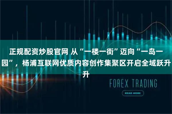 正规配资炒股官网 从“一楼一街”迈向“一岛一园”，杨浦互联网优质内容创作集聚区开启全域跃升